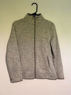 Eddie Bauer Womens Gray Full-Zip Fleece Jacket